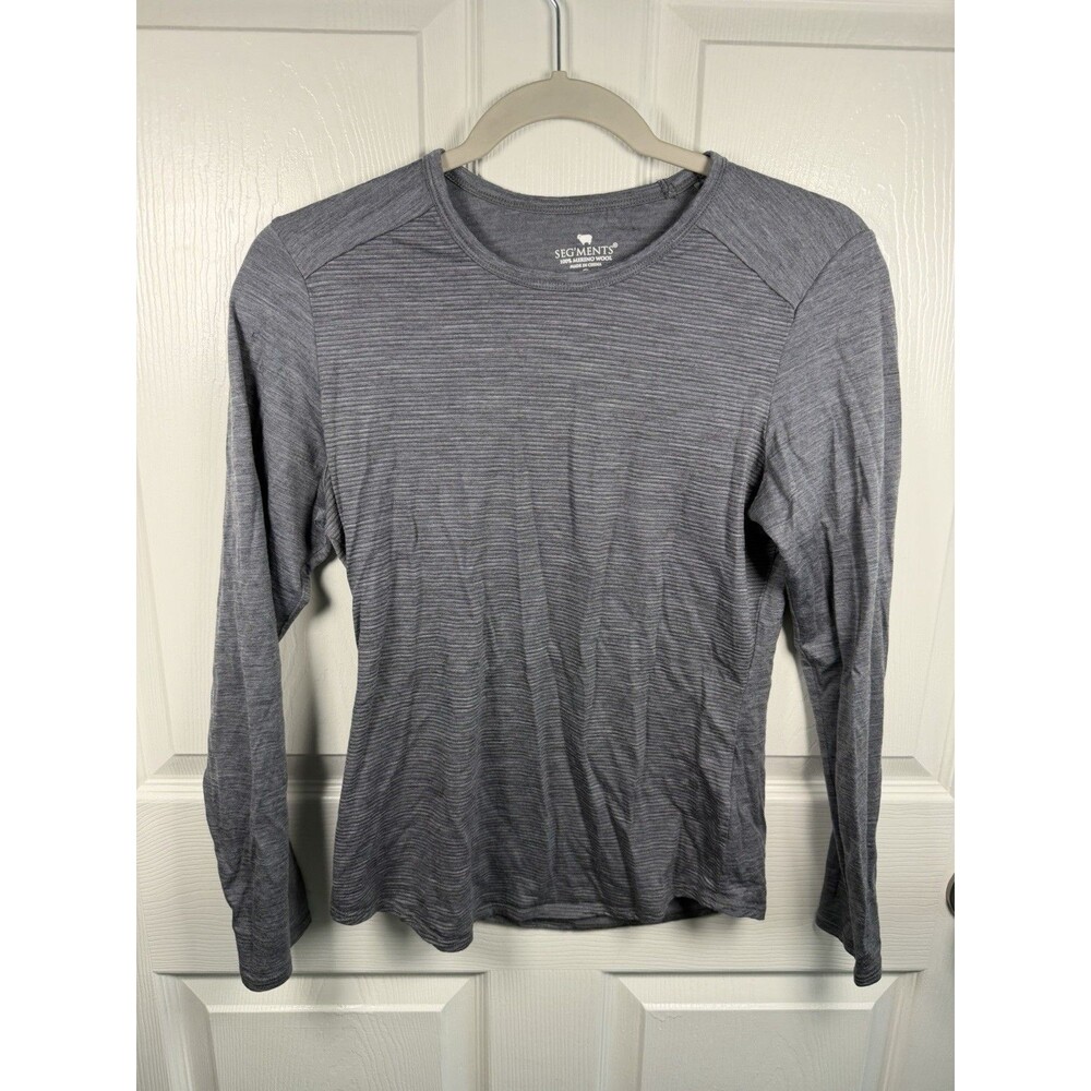 Segments Base Layer Top Womens Gray Small Merino Wool Performance Hike Outdoor